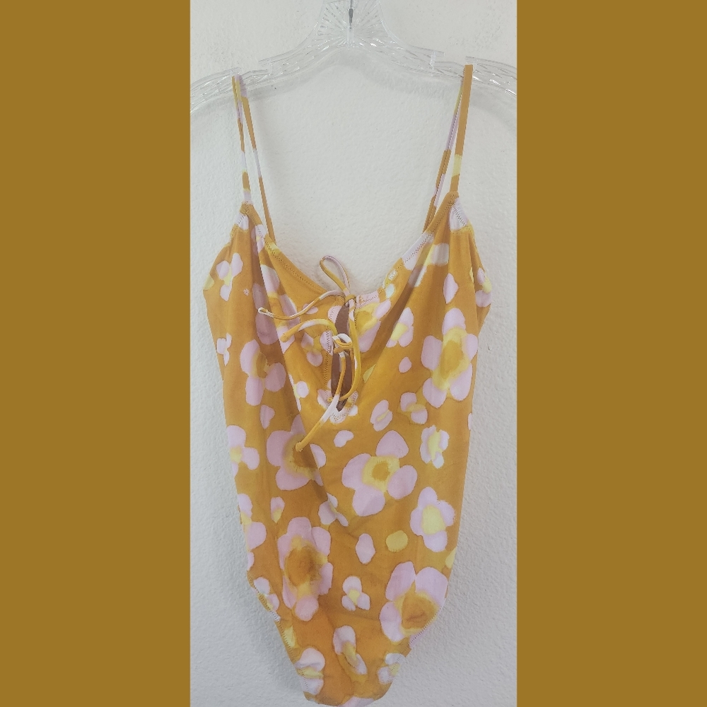 Madewell NWT Second Wave Floral Tie Front One Piece Swimsuit Medium
